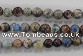 CDE812 15.5 inches 6mm round dyed sea sediment jasper beads wholesale