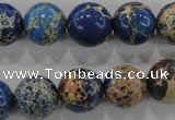 CDE816 15.5 inches 14mm round dyed sea sediment jasper beads wholesale