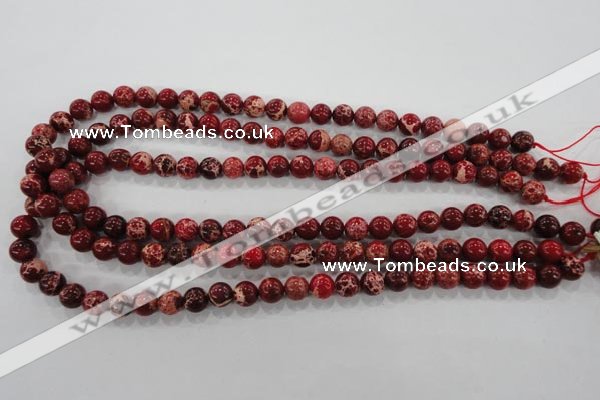 CDE822 15.5 inches 8mm round dyed sea sediment jasper beads wholesale