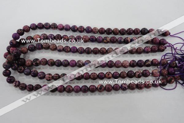 CDE832 15.5 inches 8mm round dyed sea sediment jasper beads wholesale