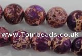 CDE835 15.5 inches 14mm round dyed sea sediment jasper beads wholesale