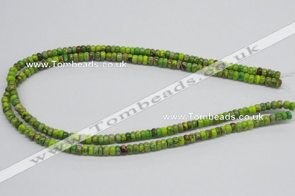 CDE86 15.5 inches 4*6mm rondelle dyed sea sediment jasper beads