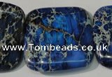 CDE903 15.5 inches 34*34mm square dyed sea sediment jasper beads