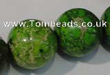 CDE925 15.5 inches 24mm round dyed sea sediment jasper beads