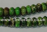 CDE927 15.5 inches 6*10mm rondelle dyed sea sediment jasper beads