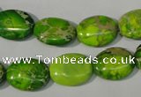 CDE940 15.5 inches 12*16mm oval dyed sea sediment jasper beads