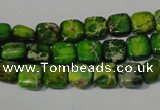 CDE944 15.5 inches 8*8mm square dyed sea sediment jasper beads