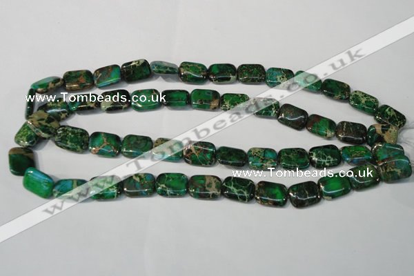 CDE974 15.5 inches 12*16mm rectangle dyed sea sediment jasper beads