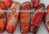 CDE984 15 inches 13*30mm – 16*50mm irregular dyed sea sediment jasper beads