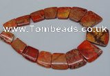 CDE990 Top drilled 18*25mm - 27*35mm trapezoid sea sediment jasper beads