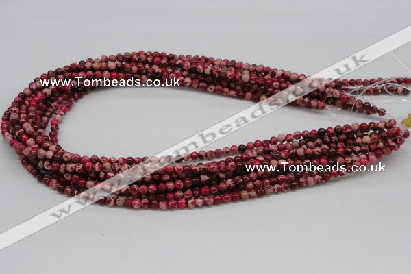 CDI01 16 inches 4mm round dyed imperial jasper beads wholesale