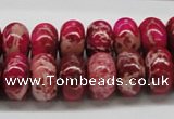 CDI08 16 inches 10*16mm rondelle dyed imperial jasper beads wholesale