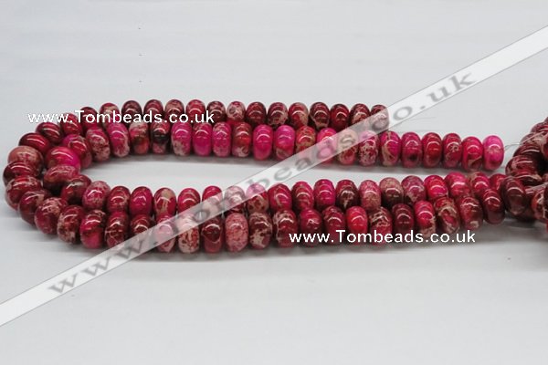 CDI08 16 inches 10*16mm rondelle dyed imperial jasper beads wholesale