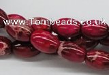 CDI09 16 inches 10*14mm rice dyed imperial jasper beads wholesale