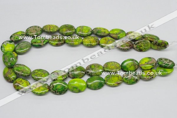 CDI100 16 inches 18*25mm oval dyed imperial jasper beads wholesale