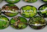 CDI118 15.5 inches 15*20mm oval dyed imperial jasper beads