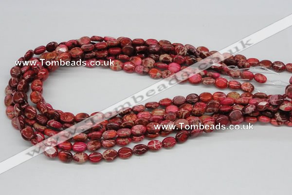 CDI12 16 inches 8*10mm oval dyed imperial jasper beads wholesale