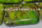 CDI130 15.5 inches 30*45mm rectangle dyed imperial jasper beads