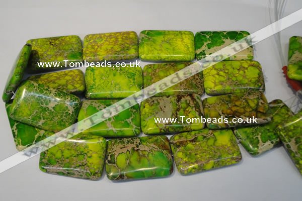 CDI130 15.5 inches 30*45mm rectangle dyed imperial jasper beads