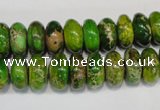 CDI135 15.5 inches 6*12mm rondelle dyed imperial jasper beads