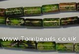 CDI140 15.5 inches 6*12mm tube dyed imperial jasper beads