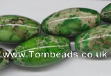 CDI148 15.5 inches 15*30mm rice dyed imperial jasper beads