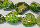 CDI154 15.5 inches 15*20mm nugget dyed imperial jasper beads