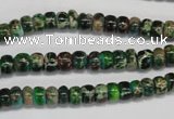 CDI159 15.5 inches 4*6mm rondelle dyed imperial jasper beads