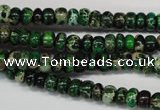 CDI160 15.5 inches 3*6mm rondelle dyed imperial jasper beads