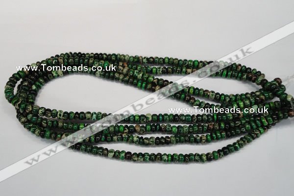 CDI160 15.5 inches 3*6mm rondelle dyed imperial jasper beads