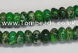 CDI161 15.5 inches 6*10mm rondelle dyed imperial jasper beads