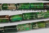 CDI167 15.5 inches 8*16mm tube dyed imperial jasper beads