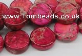 CDI17 16 inches 16mm coin dyed imperial jasper beads wholesale