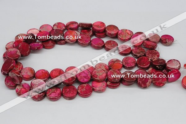 CDI17 16 inches 16mm coin dyed imperial jasper beads wholesale