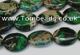 CDI181 15.5 inches 12*16mm oval dyed imperial jasper beads