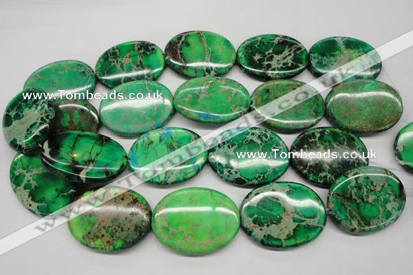 CDI188 15.5 inches 30*40mm oval dyed imperial jasper beads