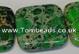 CDI196 15.5 inches 34*34mm square dyed imperial jasper beads