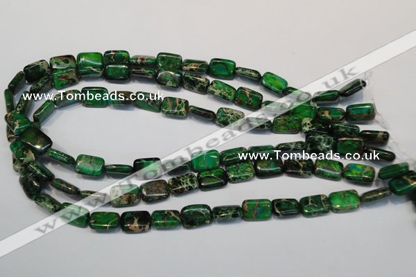 CDI199 15.5 inches 10*14mm rectangle dyed imperial jasper beads