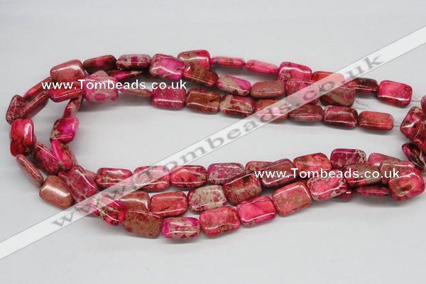 CDI21 16 inches 13*18mm rectangle dyed imperial jasper beads