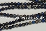 CDI220 15.5 inches 4mm round dyed imperial jasper beads