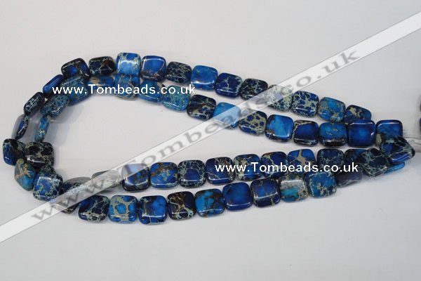 CDI238 15.5 inches 14*14mm square dyed imperial jasper beads