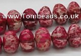 CDI24 16 inches 10*14mm pumpkin dyed imperial jasper beads