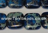 CDI241 15.5 inches 20*20mm square dyed imperial jasper beads