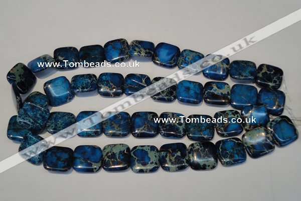 CDI241 15.5 inches 20*20mm square dyed imperial jasper beads