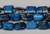 CDI244 15.5 inches 10*14mm rectangle dyed imperial jasper beads