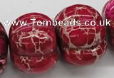 CDI25 16 inches 26*35mm pumpkin dyed imperial jasper beads