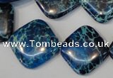 CDI252 15.5 inches 20*20mm diamond dyed imperial jasper beads