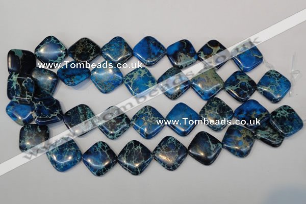 CDI252 15.5 inches 20*20mm diamond dyed imperial jasper beads