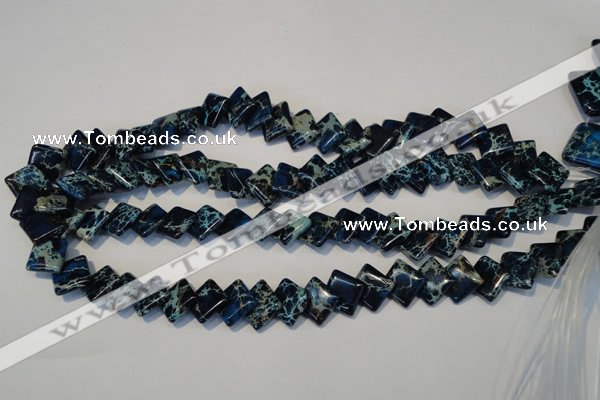 CDI255 15.5 inches 12*12mm diamond dyed imperial jasper beads
