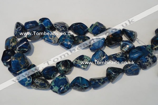 CDI262 15.5 inches 18*20mm nugget dyed imperial jasper beads